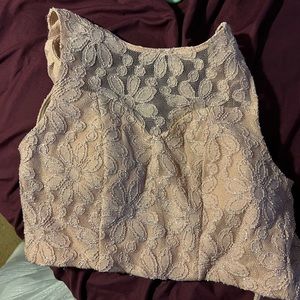 2 piece pink Sparkly Dress